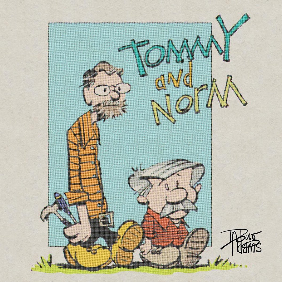 ThisOldHouse's tweet photo. It’s a Calvin and Hobbes mashup of Tommy and Norm! This Friday diversion brought to you by Deputy Art Director Douglas Adams. #TGIF https://t.co/7EJq4tDgQi