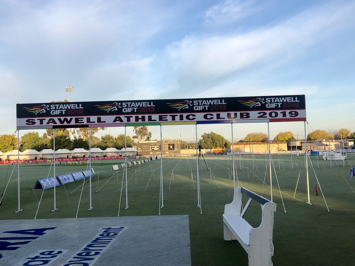 Good morning from Central Park Stawell. We are ready for the 138th running of the Stawell Gift with perfect weather predicted - good luck to all runners this Easter weekend!