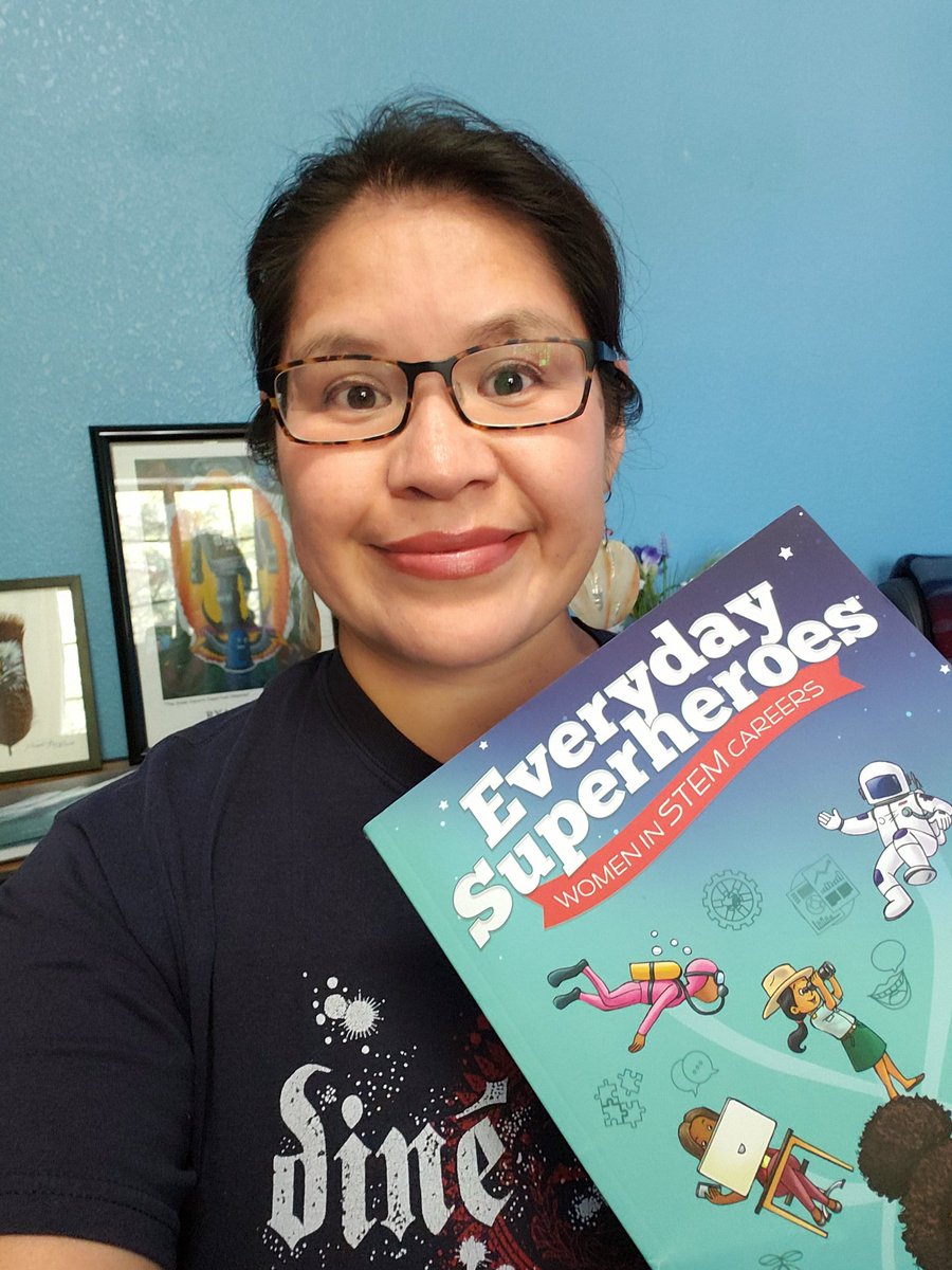 Looking forward to reading about all the @STEMsuperheros! I'm honored to be included in the review process (see back cover). My favorite STEMSuperhero is the amazing Sandra Begay, #Navajo #NativeinSTEM civil engineer