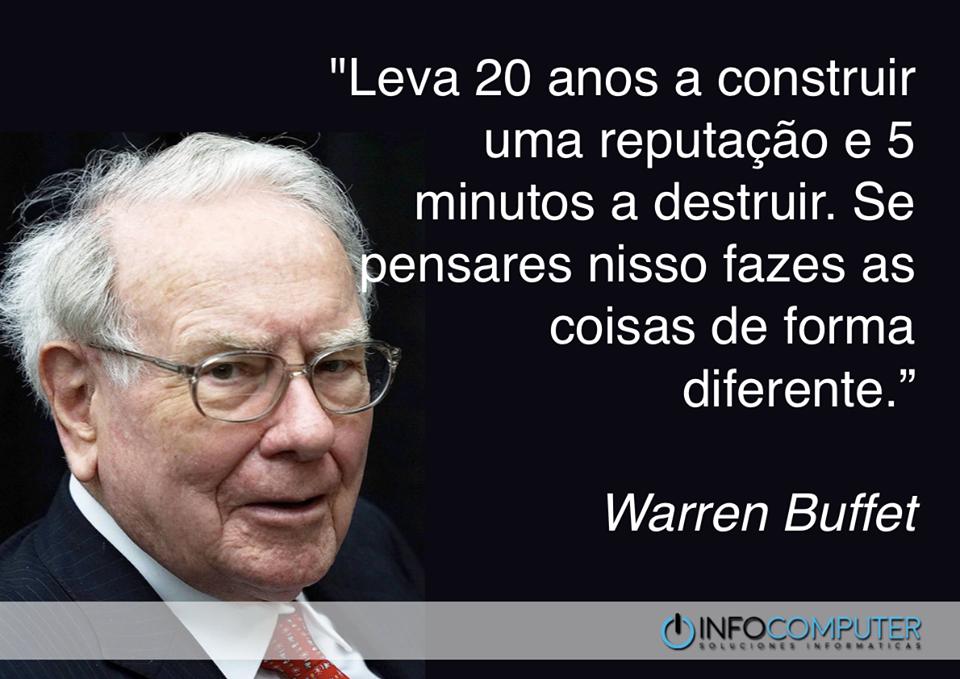 InfocomputerPor's tweet image. Como disse Warren Buffet, leva 20 anos a construir uma reputação e 5 minutos a destruir. 😉

Na #Infocomputer temos claro. 😊

Infocomputerportugal.com

#motivacao #frases #FrasesInfocomputer #reputacao #WarrenBuffet