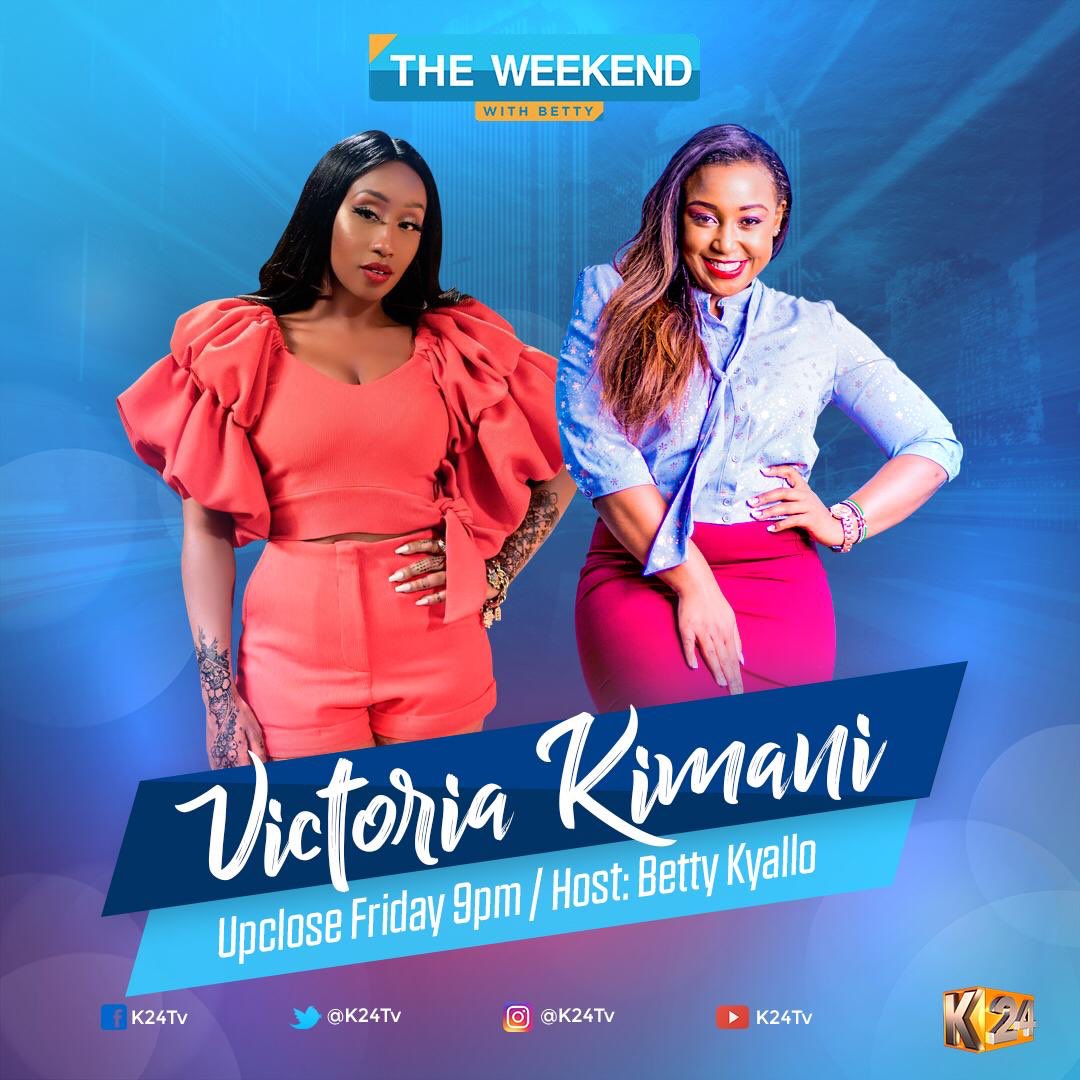 Got VK on the show tonight! Shes dope, she’s talented and she wrote my first song which she features in. See you on #WeekendWithBetty 9pm  #VictoriaKimani