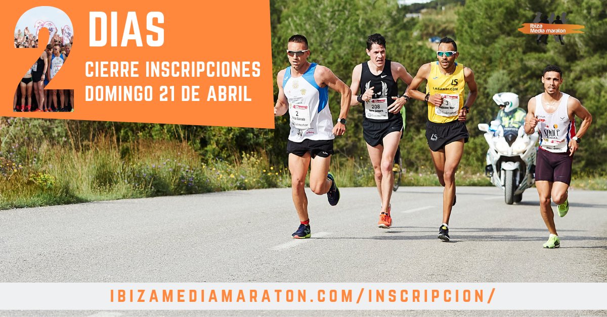 Te ayudamos a rebajar los excesos de Semana Santa.
Solo tienes que decidir si prefieres hacerlo con #10km o #MediaMaratón
Inscríbete ¡YA! 
#2días
 ibizamediamaraton.com/inscripcion/