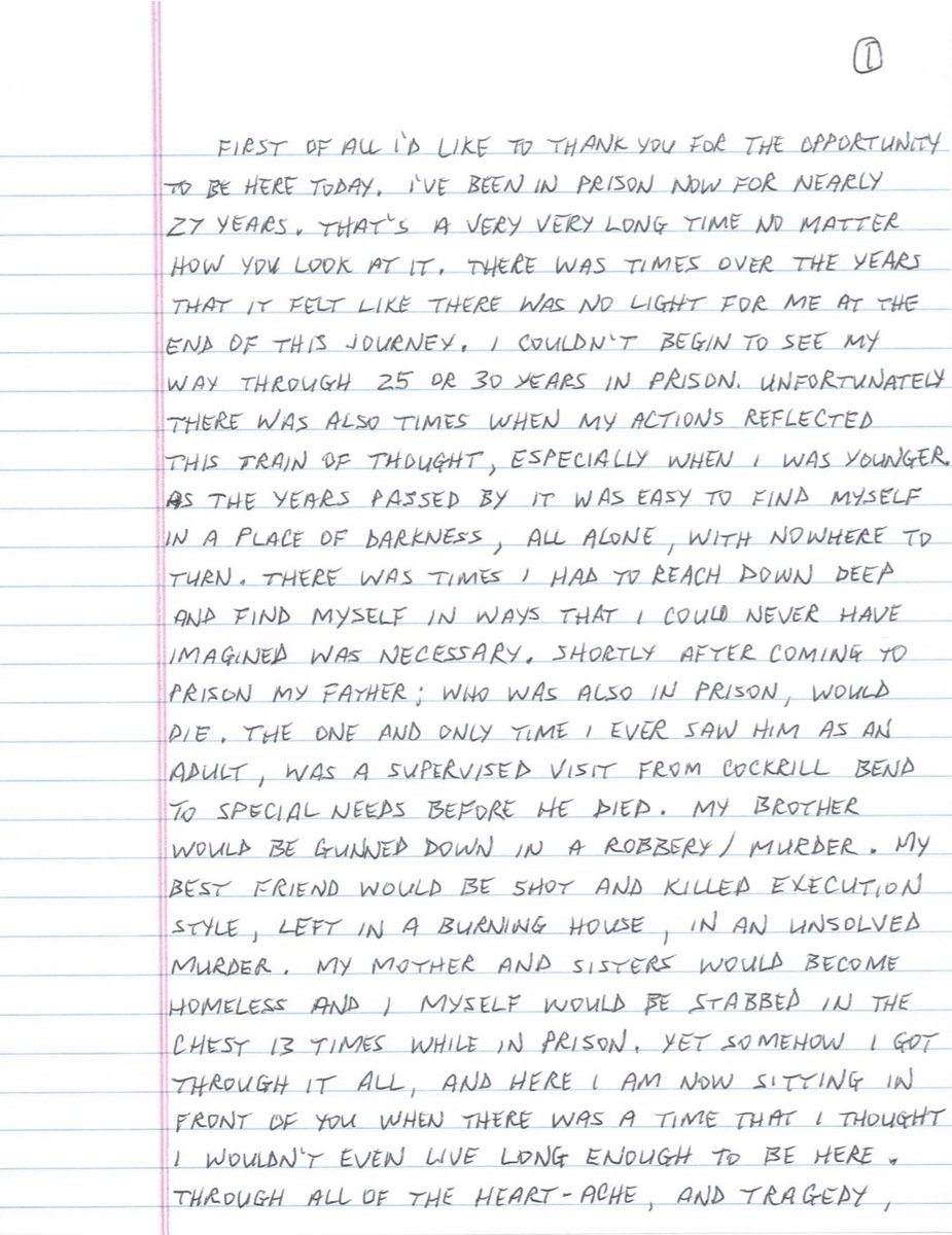 GicolaLane's tweet photo. Here’s a link to the handwritten statement that Cyrus Wilson read at his parole hearing on Wednesday #FreeCyrusWilson:

https://t.co/klCXZUb2U2…

Thanks to 
@iamstevenhale from the @NashvilleScene for linking it in his article! https://t.co/Z0kGaFQl7e https://t.co/Svm8624Blw