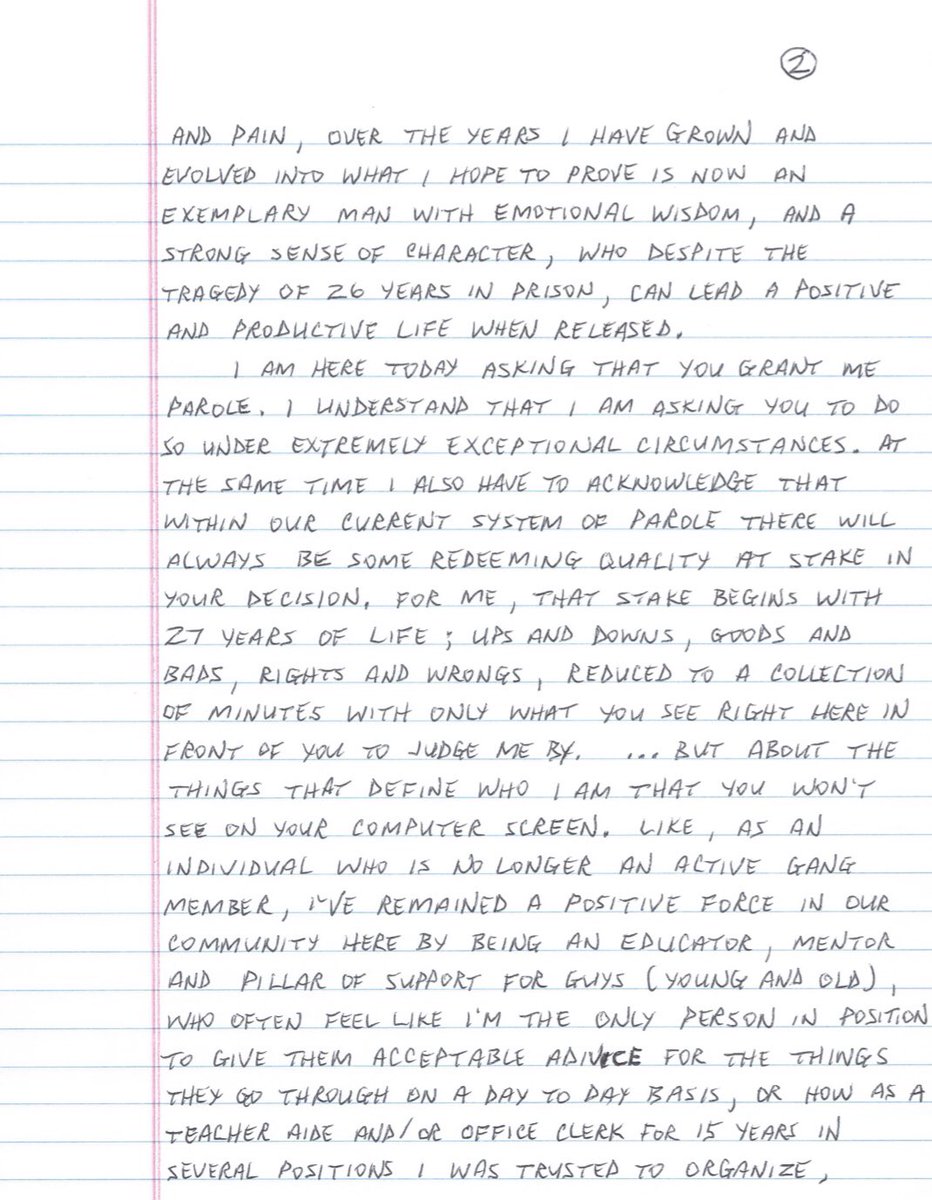 GicolaLane's tweet photo. Here’s a link to the handwritten statement that Cyrus Wilson read at his parole hearing on Wednesday #FreeCyrusWilson:

https://t.co/klCXZUb2U2…

Thanks to 
@iamstevenhale from the @NashvilleScene for linking it in his article! https://t.co/Z0kGaFQl7e https://t.co/Svm8624Blw