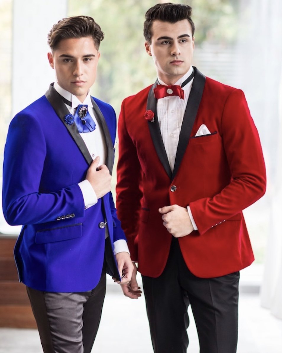WarehouseSuits's tweet photo. Red and Blue never looked so good! Stand out with a pop of color this year. ❤️💙 #FridayFeeling https://t.co/GkNPzoIeow