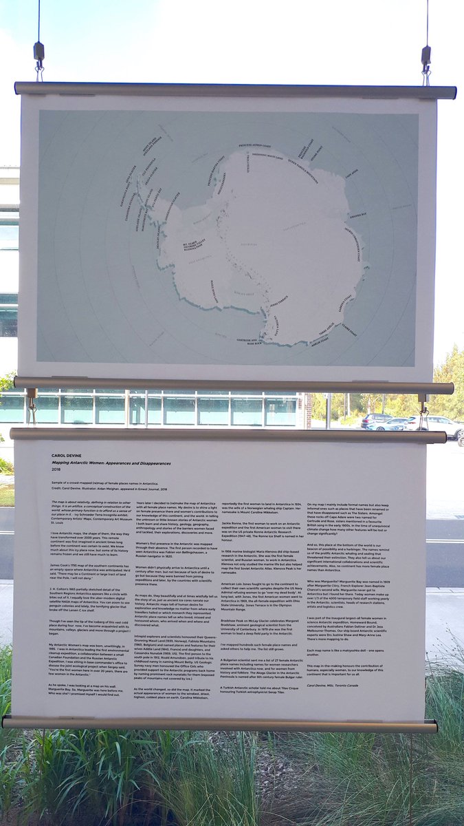 Antarctic Footprint: Century of Human Exploration &amp; Exploitation exhibition to May 3 <a href="/UOW/">UOW</a> includes Mapping Antarctic Women: appearances and disappearances by <a href="/caroldevine/">carol devine</a> “We all need to be aware of, and work toward preserving Antarctica.” Prof @Antarcticmoss. pic Dr Anna Lewis