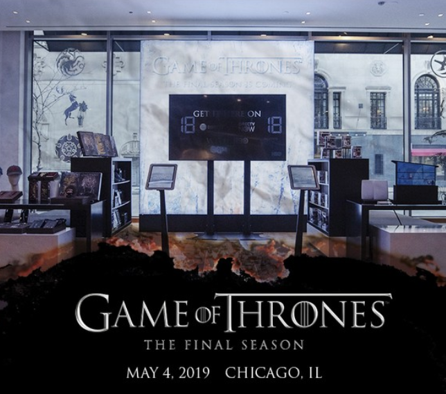 1035KISSFM's tweet photo. #GameofThrones fans, the wait for the #FinalSeason is finally over Join Brady at the AT&T Arlington Heights retail location at 585 E. Palatine Rd, Tomorrow, Saturday, April 20th between 2-4pm to learn how you can attend @ATT's private GOT event on May 4. #GOTat https://t.co/b8mwhTCcfK