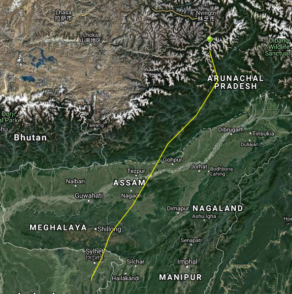 DrSnygg's tweet photo. Dipu the Pintail has left Bangladesh and the track looks very interesting. We haven't heard from him in a long time, but the logger updated just now with what appears to be a cross-mountain crossing. That position was 9 days ago, so we'll see when the rest of stored data comes https://t.co/1YtbqotYul