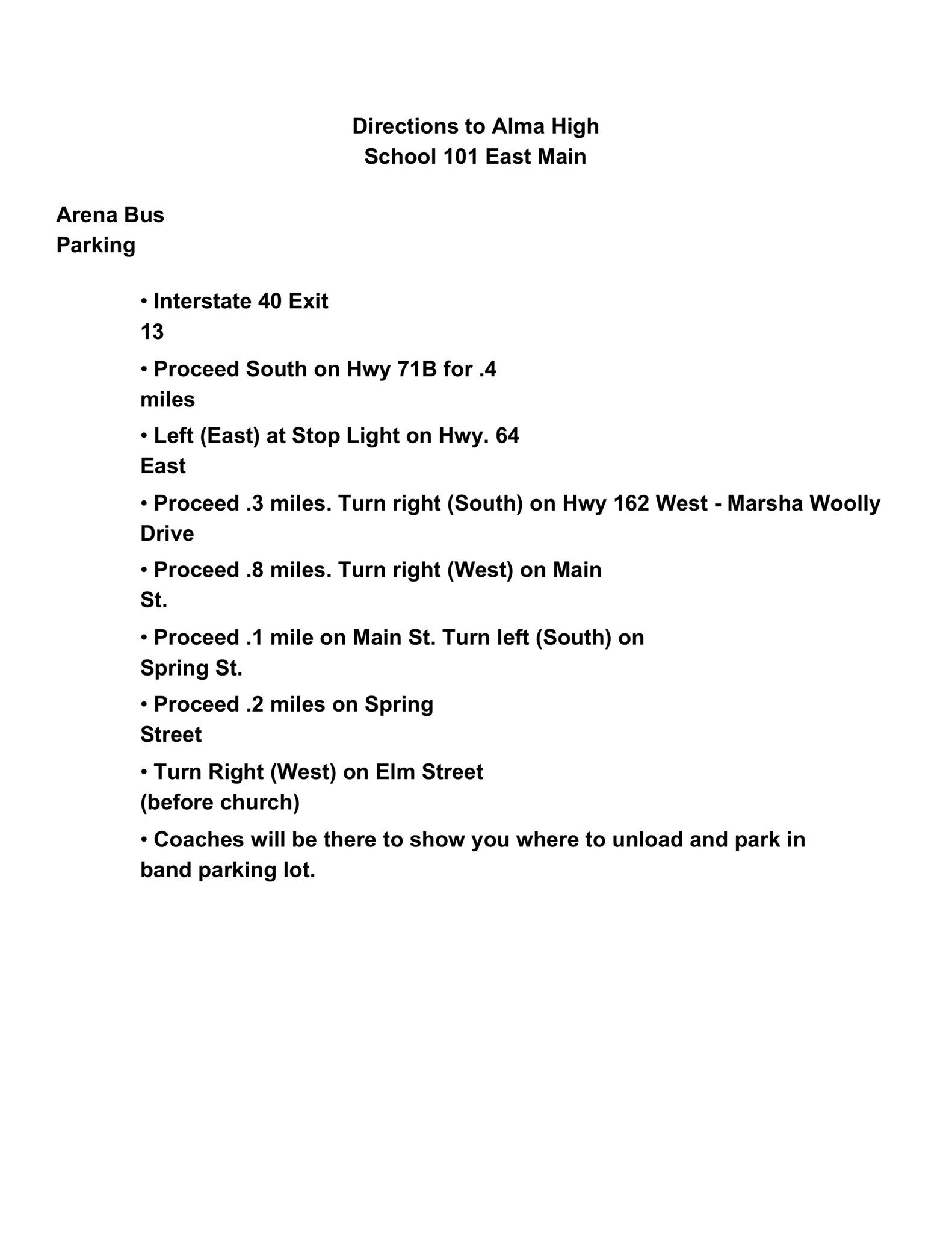 Driving Directions To 40 Alma Airedale Football On Twitter: "Directions For The State Weight Meet  Tomorrow! With Construction Going On Be Sure To Check The Driving Directions  And Map On How To Get To The Drop