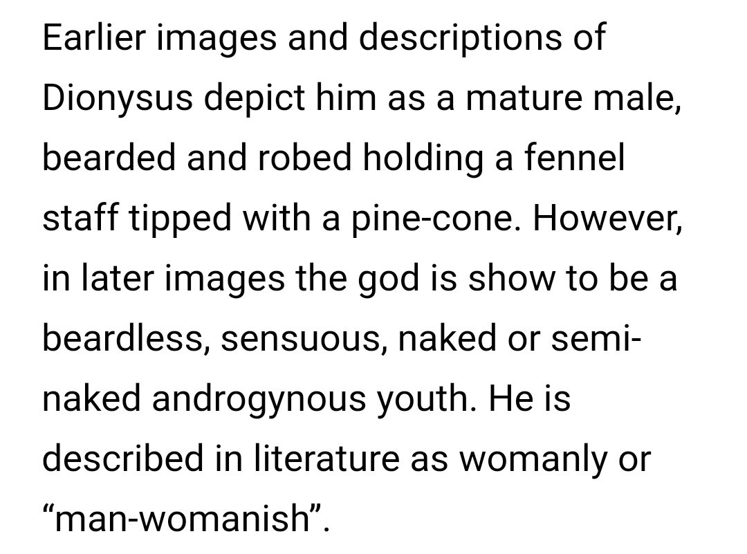 First of all, he was depicted in a vast range of bodies : both feminine and masculine, enfant and adult.It was even said that he dressed as women to mask his gender.BTS chosing him knowing he is often described as womanly, can be seen as growth : finally embracing their Anima.