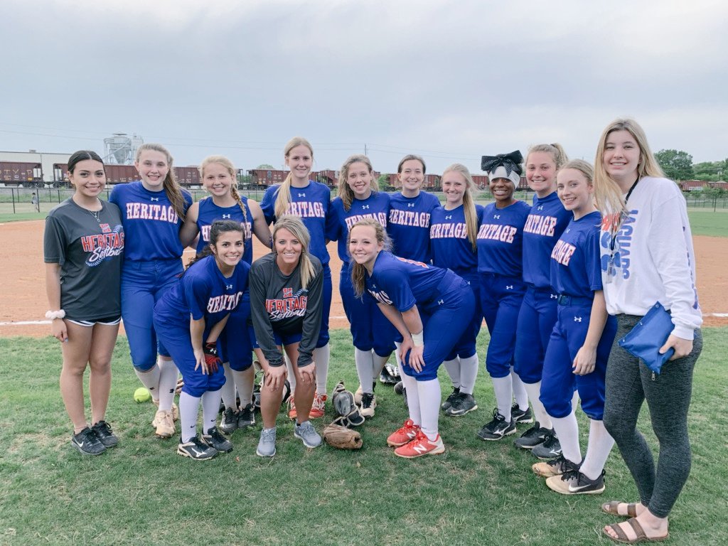 HHSJagSoftball's tweet photo. God truly blessed me with this team!! I am so luck to share this journey with this group! Not Finished!! Get It Done!! @MISD_Athletics @MidloHeritage https://t.co/jpqkj1HNyz