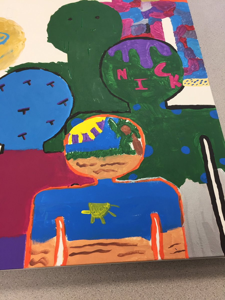 o_cristie72's tweet photo. Students are painting the mural for our MakerSpace project! Check out this creativity! @hsefoundation @KatyLeeEd @MissVanAntwerp @FEShseIN #wowjustwow https://t.co/xfWitskIuD