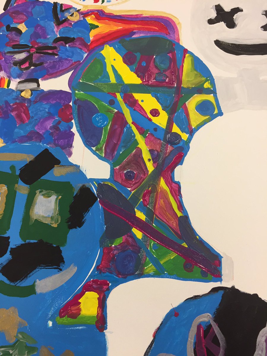 o_cristie72's tweet photo. Students are painting the mural for our MakerSpace project! Check out this creativity! @hsefoundation @KatyLeeEd @MissVanAntwerp @FEShseIN #wowjustwow https://t.co/xfWitskIuD