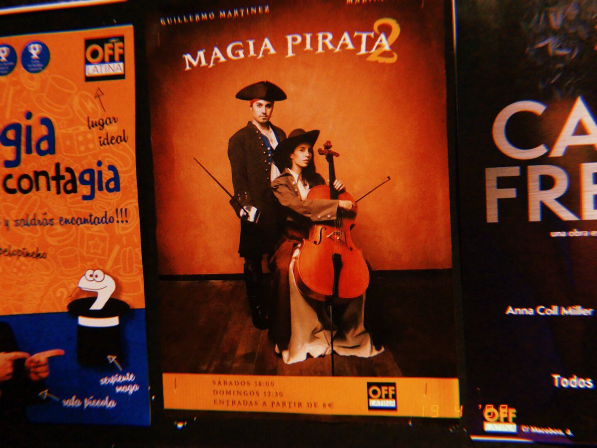 LlamameBell's tweet photo. Hoy hemos ido a ver a mi amigo Guille en su nuevo espectáculo #MagiaPirata2 y me ha encantado . Recomendado 100% en @OFFLatinaTeatro https://t.co/lM9bopTuqr