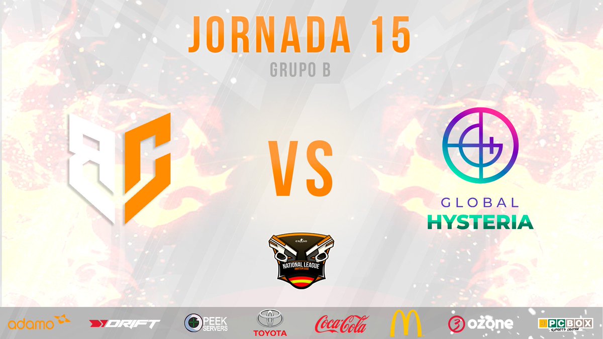 Global Hysteria necesita al menos 1 punto. contra el mejor equipo de la fase on line de National League, para clasificarse para el presencial.

⏰23h
<a href="/HysteriaGlobal/">Global Hysteria Esports</a> 🆚 <a href="/BlackClawEs/">Black Claw</a>
📺twitch.tv/torneocsgo  
🎙️<a href="/franperezperez/">Fran Pérez</a>