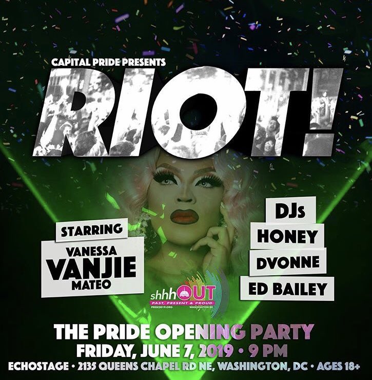 This year for DC Pride, this opening party looks super fun! VANJIE! Echostage! And it’s 18 and over! <a href="/CapitalPrideDC/">Capital Pride</a> 

Tickets: eventbrite.com/e/capital-prid…