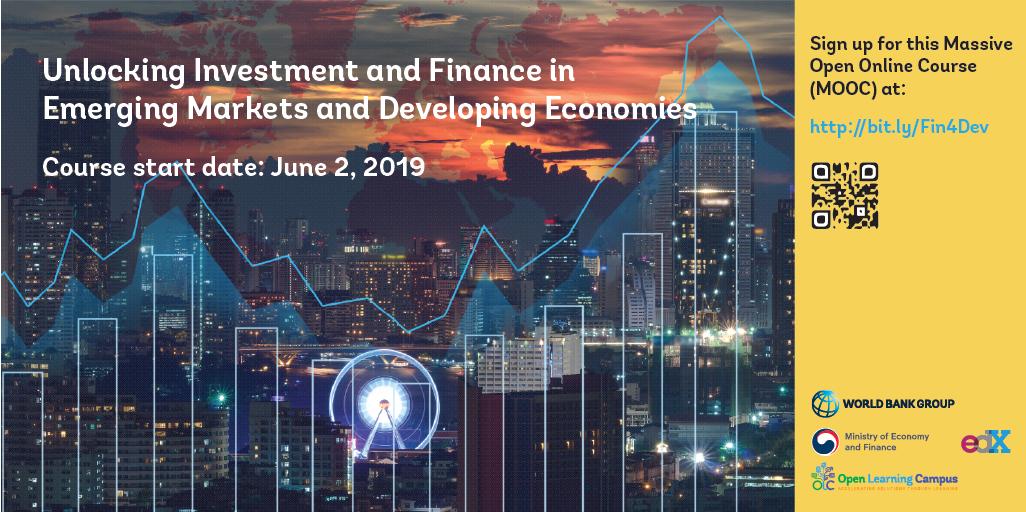 💻 Sign up today for the <a href="/WorldBank/">WorldBank</a> free training course on investment 💰 and #finance in emerging markets : 👉 wrld.bg/EUk730otSAl

#Fin4Dev