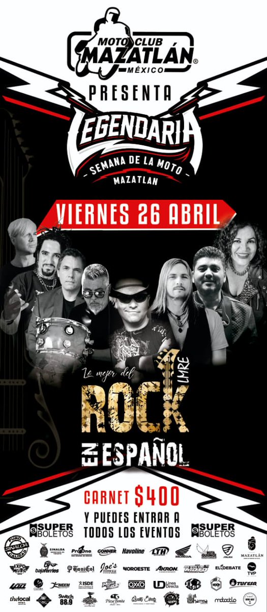 Atención Mazatlán ! <a href="/LMREoficial/">LMRE | Lo Mejor del Rock en Español</a>  Club de Motos !