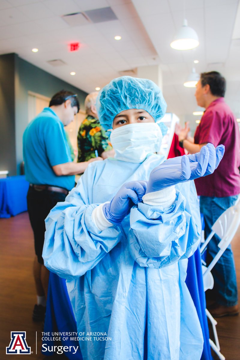 UofAZSurgery's tweet photo. Highlights from @cycloviatucson in the new Banner Hospital tower: kids and adults alike enjoyed dressing up as surgeons. You're never too old or too young to be an aspiring surgeon! Our new tower opens Monday! #BUMCT #TowerPower https://t.co/LetKEno7Ni