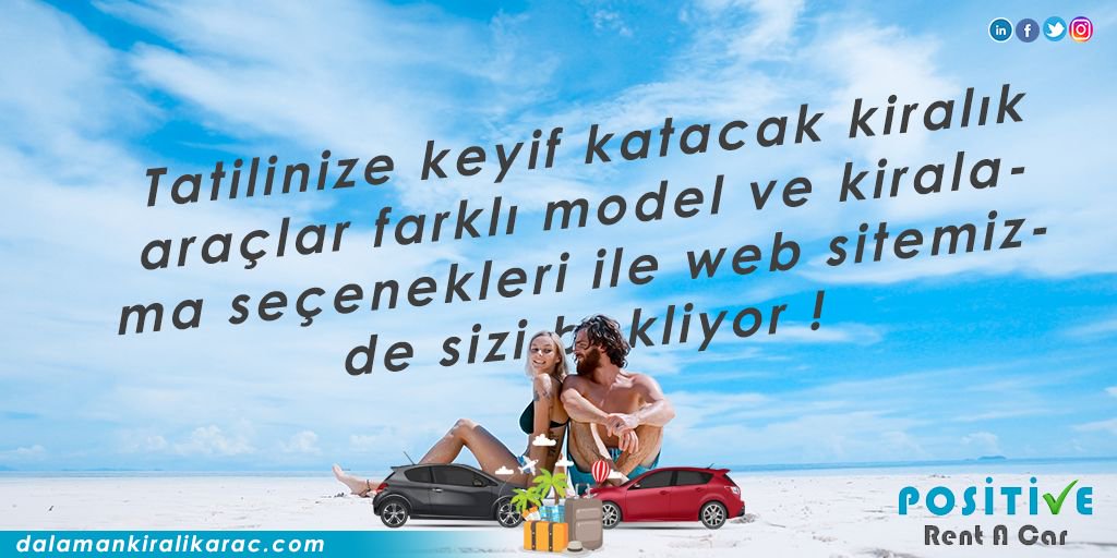 Tatilinize keyif katacak kiralık araçlar farklı model ve kiralama seçenekleri ile web sitemizde sizi bekliyor ! #dalamanaraçkiralama #havaalanıtransferi #dalaman dalamankiralikarac.com