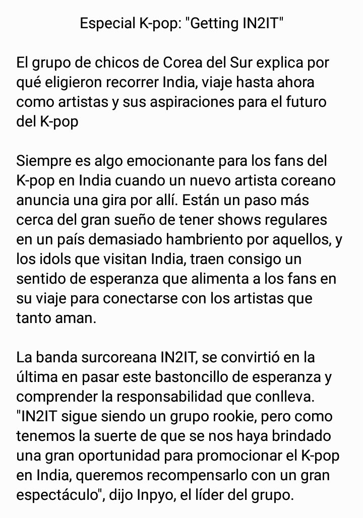 in2it_chile's tweet photo. 📖 [TRAD] | 190419

Rolling Stone India ya ha publicado la entrevista a los chicos de su edición especial de K-pop en su página web; "Getting IN2IT" (...)

#IN2IT #IN2U #IN2ITinINDIA https://t.co/X1Rjef4HCX