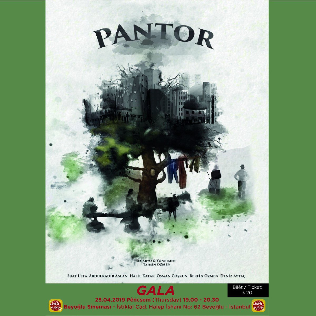 ChalakEvents's tweet photo. 📽Gala: • Mast (Yoghurt, 2015)
• Pantor (Trousers, 2018)
🎬Derhêner: Tahsîn Ozmen
🎙Lîstikvan: Suat Usta
📆 25.04.2019 / Pêncşem (Thursday)
⏰ 19.00 -20.30
📍Beyoğlu Sineması (İstiklal Cad., No:62)
#sînemayakurdî #cinema #tahsinozmen #mast #pantor #gala https://t.co/FXWFxpyeD8