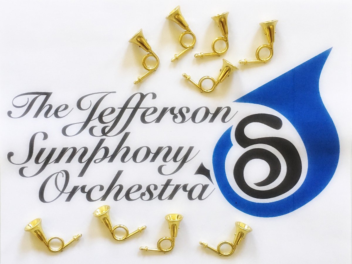 jeffsymphony's tweet photo. Look at all the #brass that was sent to our office! The little French horns mimic our #JSO logo. 
#fridayfun https://t.co/jP7yu4qOBo
