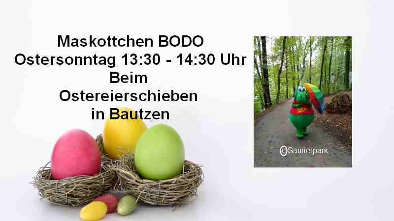 rlangeve's tweet photo. Maskottchen Bodo vom Saurierpark beim Bautzener Eierschieben – Ostereierschieben auf dem Protschenberg – am 21.04.2019 Bestimmt wieder eine Tolle Veranstaltung #Bautzen #Ostern #Ostersonntag #Bodo #Saurierpark #Dino #Dinosaurier #Maskottchen https://t.co/iUMNpK4sEF https://t.co/cWdW1nA5tQ