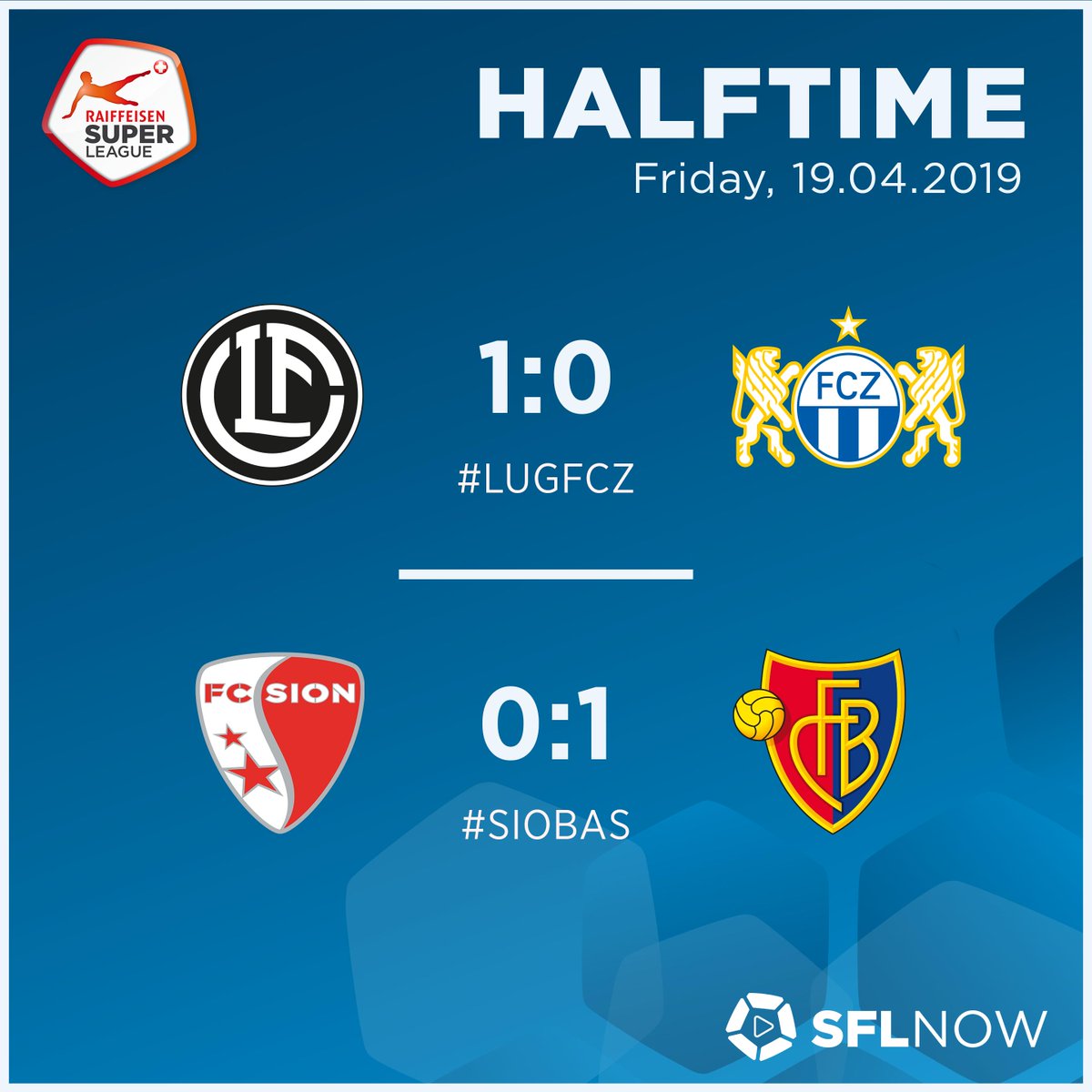 News_SFL's tweet photo. Halbzeit! Das sind die aktuellen Spielstände. Hier gibt es alle Tore: https://t.co/POLHHi8gyR
-
Mi-temps ! Voici les scores actuels. Nous vous offrons tous les buts ici: https://t.co/POLHHi8gyR
#SFL #RSL #LUGFCZ #SIOBAS https://t.co/4HwFTbrql1
