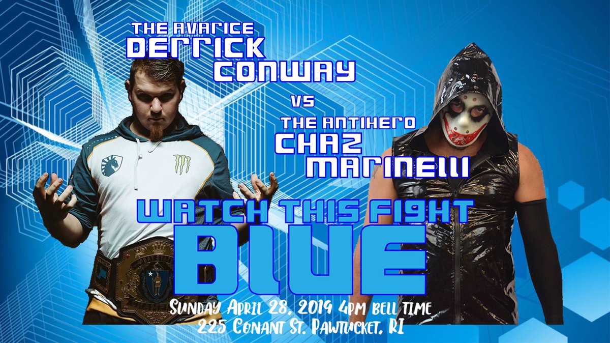 this_wrestling's tweet photo. #TheAvarice Derrick Conway puts his #Elkmania Championship on the line against #TheAntihero Chaz Marinelli at #WatchThisFightBlue https://t.co/Ug4as2c1QC