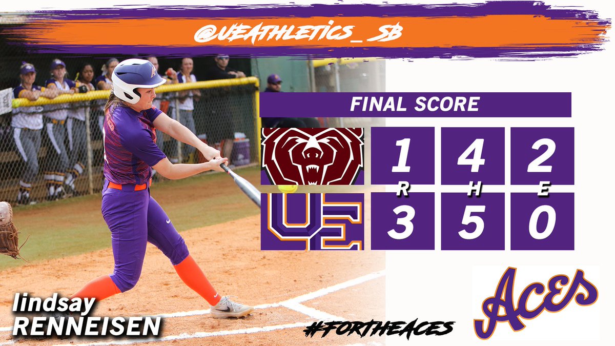 Aces take game one by a 3-1 final!  Lindsay Renneisen hit a home run while Emily Lockhart allowed just four hits! #ForTheAces
