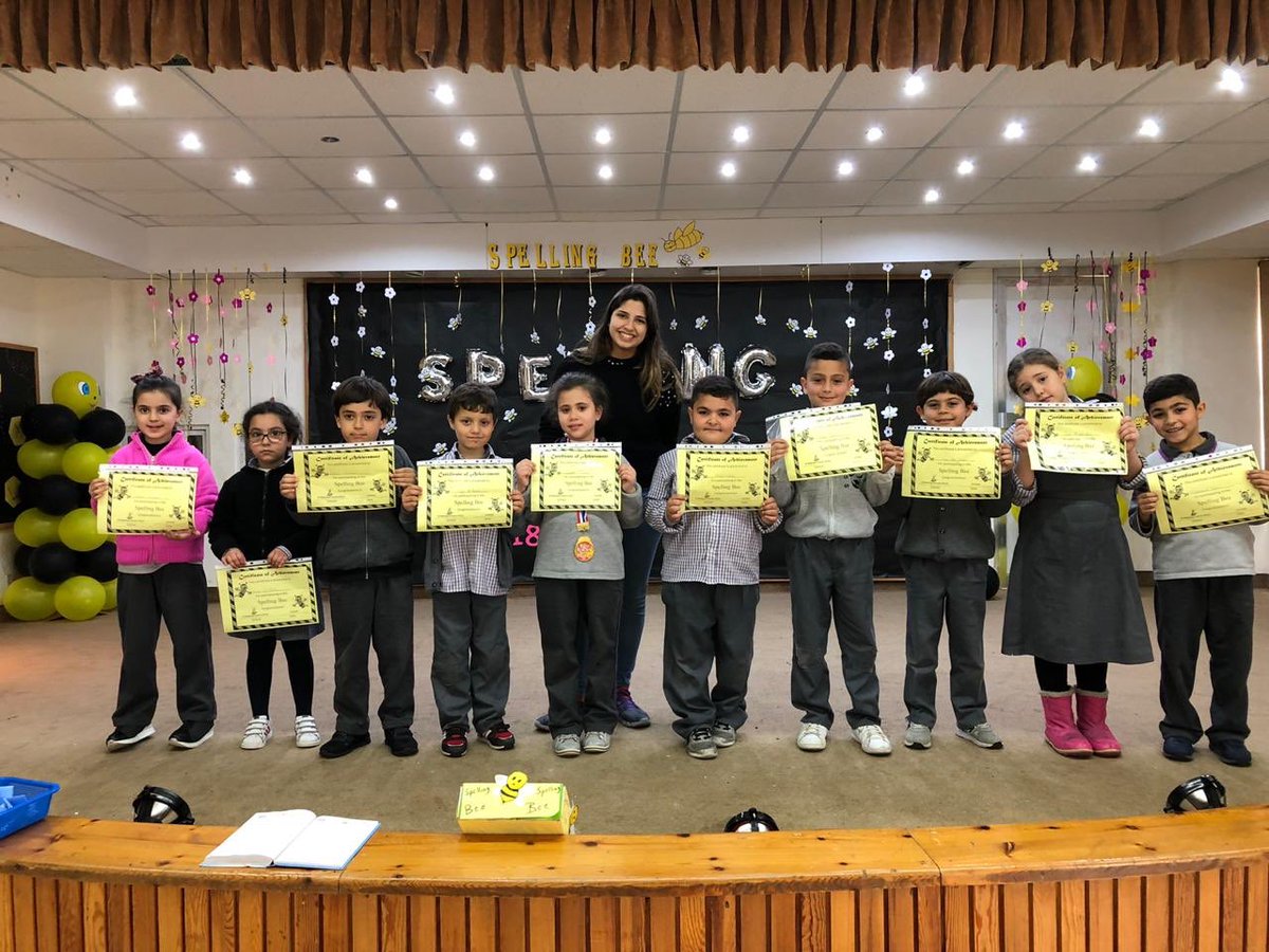 RimaSaad96's tweet photo. Always BEE-LIEVE in yourself !
Our grade 1 learners did a great job in the spelling bee competition. Congratulations to all of them and to the winner “Touline Issawi”. @DawhaHighSchool https://t.co/5W6lTEJyvz