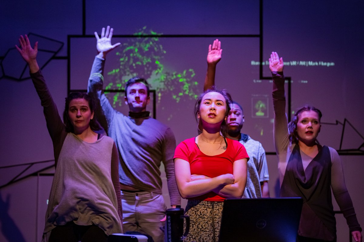 We're excited to OFFICIALLY DROP the first production photo of #NonPlayerCharacter by @wmcguy We're in love with this funny and powerful show about gamergate. Opens 4/20
Photos by @aktrainman
Directed by <a href="/beth_wolf/">Beth Wolf</a> 
#ChicagoTheater #yearofchicagotheatre #2019isYOCT #ChiTheatre