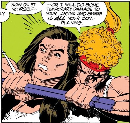 >> #25‘Star and Ric get in each other's nerves. Cable is back with X-Force.>> #26Cable talks about each one of the X-F members. Also, ‘Star tries to watch tv with Rictor and fails.> #27-28MLF vs. X-force. Feral leaves the team.