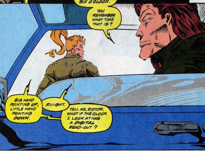>> #29-#30Arcade forces Shatterstar to fight, plus Adam-X. Shatterstar has a “wife”. And he does “that” with his sword (not the first time)>> #34All about Rictor. By this time we can see Ric and ‘Star are pretty close to each other already. Note the highly "personal" part