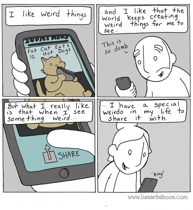 Lunarbaboon's tweet photo. New comic about weirdos! https://t.co/dHCaepJEW6 https://t.co/7OdlMKdgnb
