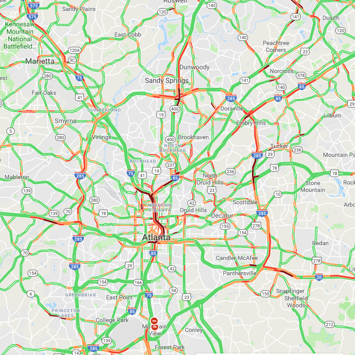 DoerrMatt's tweet photo. @CoreyDylan @FlyTPA @ATLairport It's NO better for the #AtlTraffic commute around #KicksCountry and it's not even 4p yet! At least @LastItsDallas already has the #DallasDrive jamming out! #HappyGoodFriday https://t.co/A1CcPRgjud