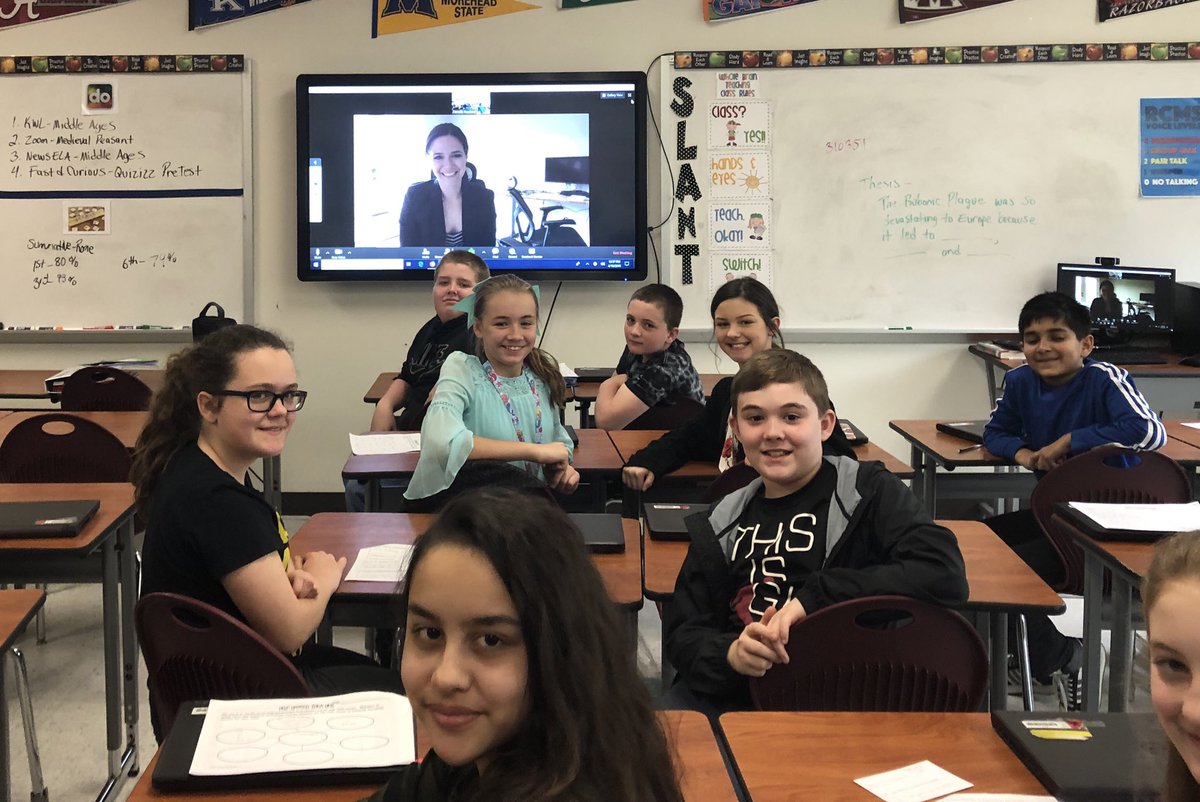 Prowlander's tweet photo. @TheErinCalipari Thanks for taking  the time to discuss  your STEM  career with our students. The kids loved it! #STEM  #Scientistchat https://t.co/rUaI6b81WT