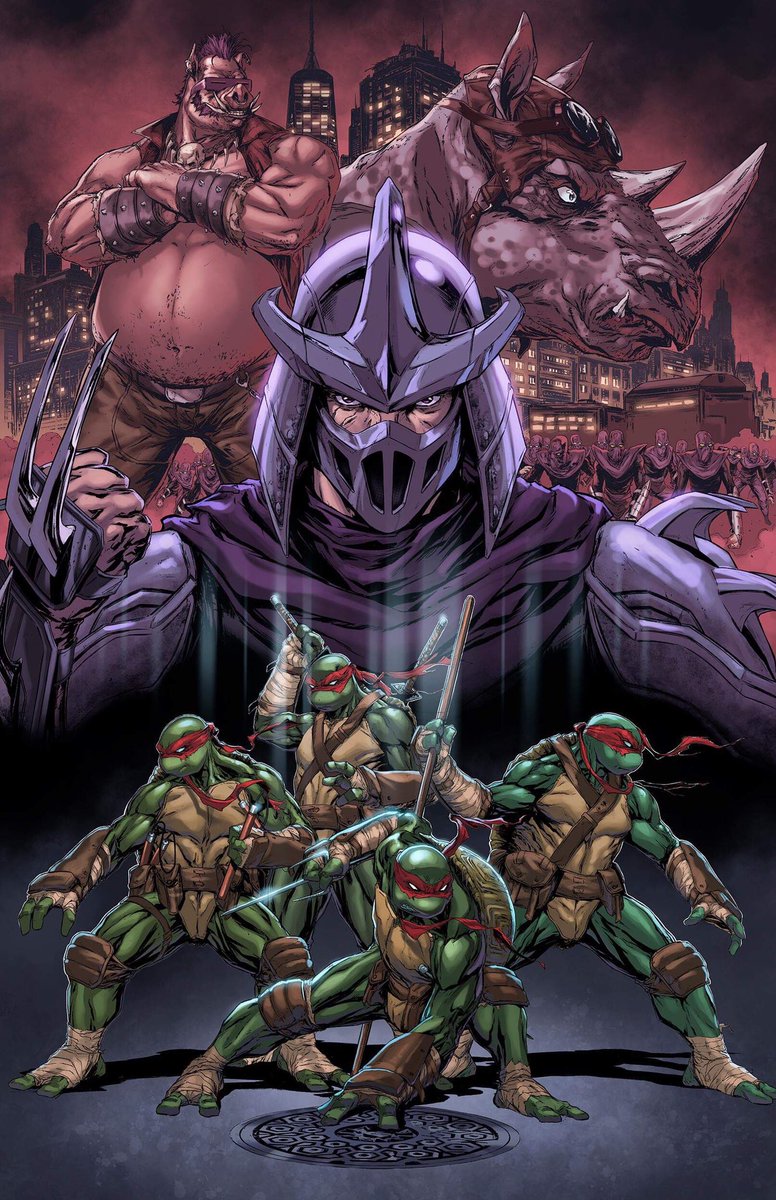 TMNT action! Colors by Jesse Heagy  line art by me 🐢#TMNT #ninjaturtles #IDW <a href="/IDWPublishing/">IDW Publishing</a>
