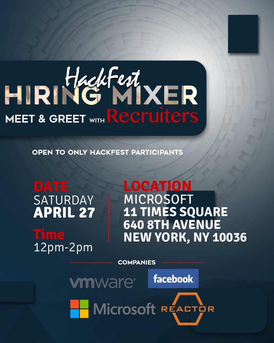 EnzaAcademy's tweet photo. #Hackfest2019 Hiring Mixer at @MSFTReactor @Microsoft  @MSFTStartups 

Many thanks to all of our partners   @VMware  @VMwareU @Face2faceAFRICA @facebook @StrongArmTech @teamuserpilot @insomniacookies https://t.co/lTesZEMF8N