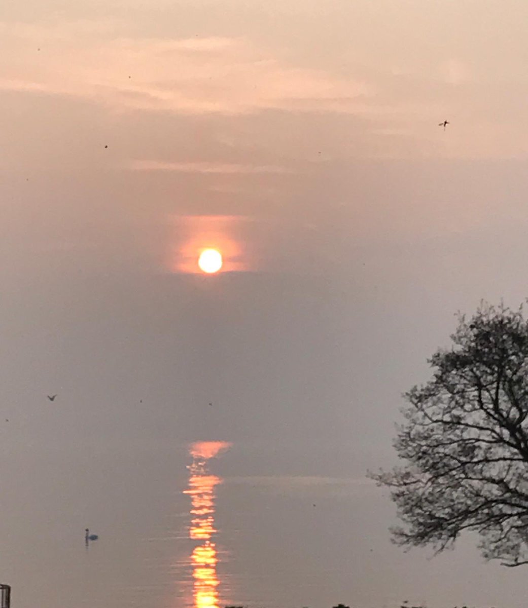 annemarielogue's tweet photo. Spectacular sunset over #Lough Neagh while out on canvass on the #Townland Rd and #Loughview Rd #LE19 #AirportDEA #Tá #VotáilSinnFéin @CAITR1ST @amcneice03 @DeclanKearneySF @macgiolla @rosiekinnear @Garymc1967 https://t.co/U40Zov2cCW