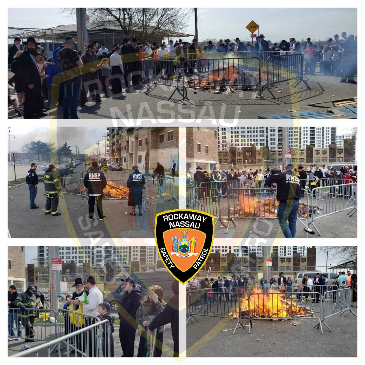 It was a great turnout at our various #ChametzBurning locations. Much thanks to all organizations and agencies that partnered with us in providing this safe #BiurChametz option to the community: 
@NassauCountyPD Aux. @JCCofRP #IFD, #WFD, #LCFD, @RLHatzola, @FDNY,@AchiezerFR_5T