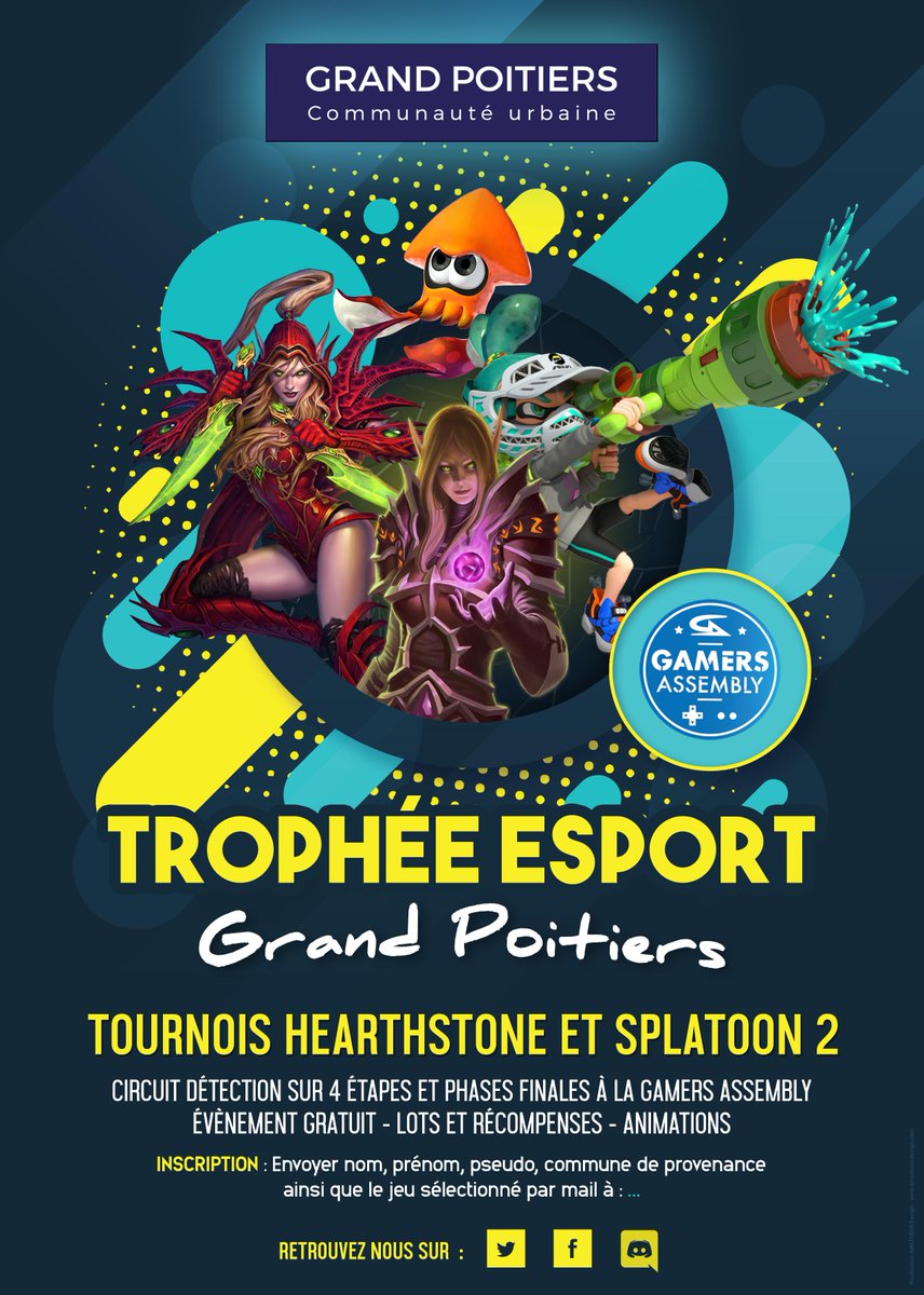 orKsGP's tweet photo. 🔴⚫️C’est l’heure de la phasE #finale du @TEGP86 sur #Splatoon2 !
📍RDV sur le stand de @Grand_Poitiers pour voir ces jeunes pousses s'affronter et montrer quelle est la meilleure commune de l'agglomération de #GrandPoitiers💪
#WeAreHorde
#TEGP
#GA2019
@GamersAssembly https://t.co/Uczn4xuRTr