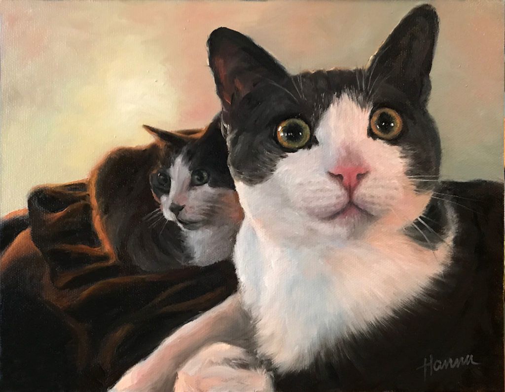 I get a little attached to the portraits I do. I sure do miss these two! I laughed every day painting when they were on the easel. https://buff.ly/2Z6rQyx
#cats #oilpainting #petportraits #catlover #inspiration #ArtistOnTwitter #Caturday #KCMO