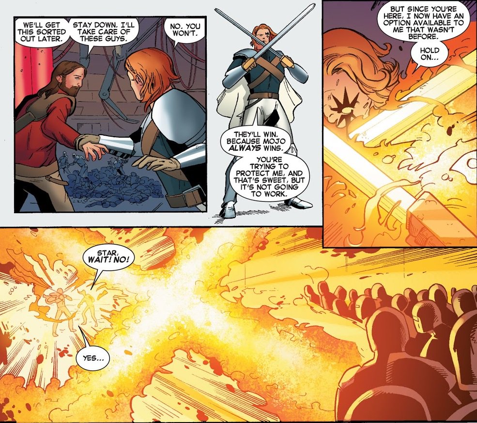 *XFI pretty much disbands, and the run ends with issue #262.>>#259Mojoworld! And the mystery about Longshot’s and Shatterstar’s relationship is solved, and oh boy! Paradoxes are a crazy thing. Plus we have baby Shatterstar.
