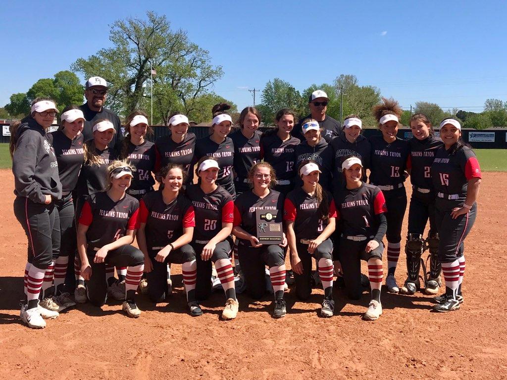 PTHS Softball 2019 District Champs.  #PTDemons #DemonPride