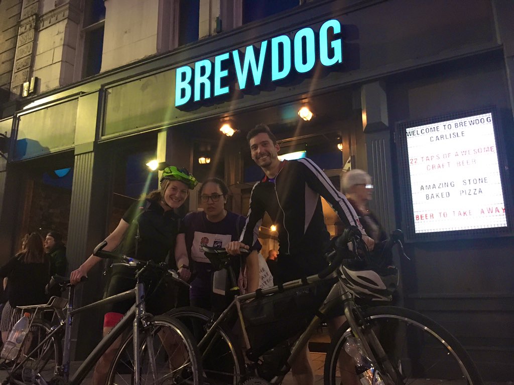BDDerailleur's tweet photo. Last year I cycled round all the UK’s @BrewDog bars. I planned to continue...

But this year I was diagnosed with Type 1 Diabetes.

Today I cycled from Edinburgh to @BrewdogCarlisle to show that a faulty pancreas won’t stop me. Plus I had some damn fine beer. #ThisAbility https://t.co/AfPXHq2Qtv