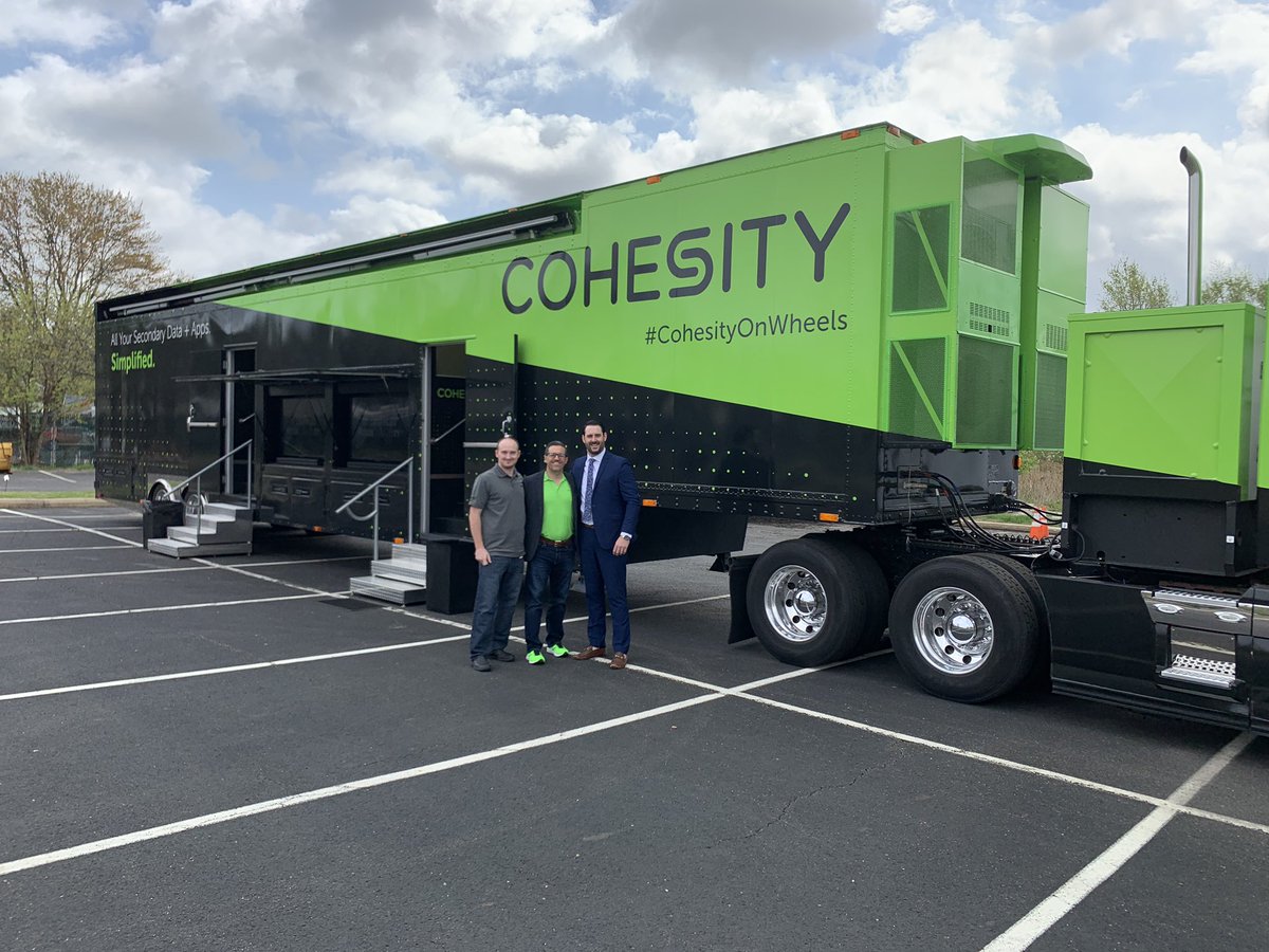 chadbwell's tweet photo. Great day at @CDWCorp Cherry Hill as we rolled in the @Cohesity #UnStoppableTour Demo Truck today! #CohesityOnWheels #cdwsocial #cohesityevents #TogetherWeGetDataManagement #NextGenBackUp https://t.co/cHWdzWE3Zy