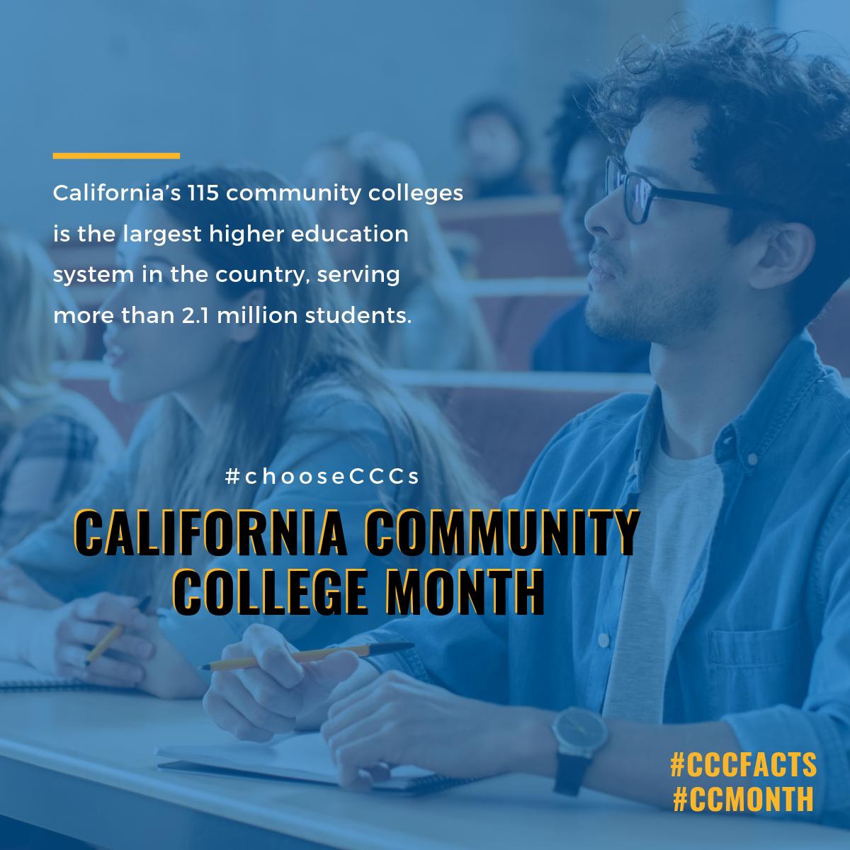 SantaBarbaraCC's tweet photo. Serving more than 2.1 million students, @CalCommColleges is the largest #highered system in the country with 115 throughout the state of CA. #chooseCCCs #CCCFacts https://t.co/jbe3KAo4qx