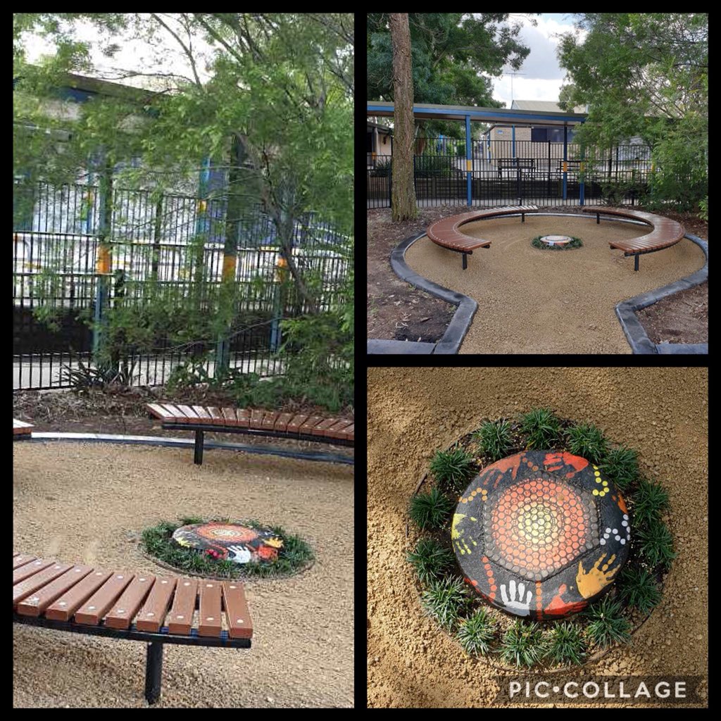 QuakersHPS's tweet photo. Our Aboriginal Garden & Learning Space almost complete.... #finaltweaks #school #outdoorlearning #studentfocusedlearning https://t.co/Fh6ihP0hnF